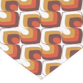 70s Bold Retro Modern Motif in Orange & Brown ロングテーブルランナー (コーナー)