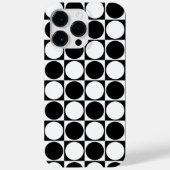 70s Checks and Circles Black and White Case-Mate iPhoneケース (裏面)