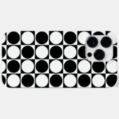 70s Checks and Circles Black and White Case-Mate iPhoneケース (裏面 (横))