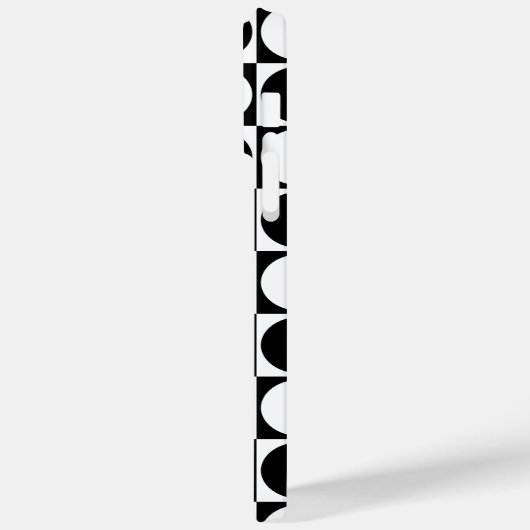 70s Checks and Circles Black and White Case-Mate iPhoneケース (裏面 / 左)