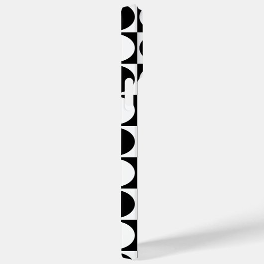 70s Checks and Circles Black and White Case-Mate iPhoneケース (裏面 / 右)