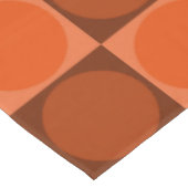70s Checks and Circles Flame Orange テーブルクロス (アングル)