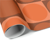 70s Checks and Circles Flame Orange ラッピングペーパー (ロールコーナー)