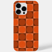 70s Checks and Circles Flame Orange Case-Mate iPhoneケース (裏面)
