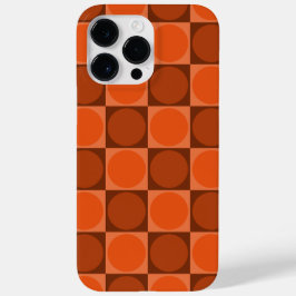 70s Checks and Circles Flame Orange Case-Mate iPhone 14 Pro Maxケース