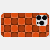 70s Checks and Circles Flame Orange Case-Mate iPhoneケース (裏面 (横))