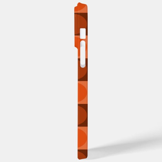 70s Checks and Circles Flame Orange Case-Mate iPhoneケース (裏面 / 左)