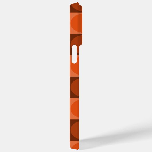 70s Checks and Circles Flame Orange Case-Mate iPhoneケース (裏面 / 右)