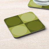 70s Checks and Circles Green コースター (左側)