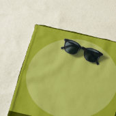 70s Checks and Circles Green ビーチタオル (インサイチュ)