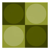 70s Checks and Circles Green ポスター (正面)