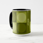 70s Checks and Circles Green マグカップ (正面左)