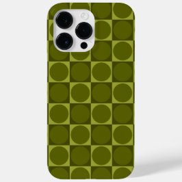 70s Checks and Circles Green Case-Mate iPhone 14 Pro Maxケース