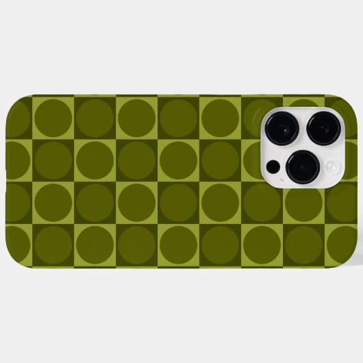 70s Checks and Circles Green Case-Mate iPhoneケース (裏面 (横))