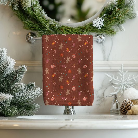 70s Christmas Towels Peace Love Pastel Comfort バスタオルセット