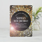 70s disco dance glitter birthday invitation 招待状 (スタンド正面)