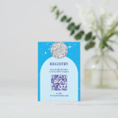 70s Disco Dancing Queen Bridal Shower Registry エンクロージャーカード (スタンド正面)