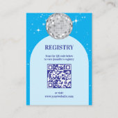 70s Disco Dancing Queen Bridal Shower Registry エンクロージャーカード (正面)