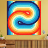 70s Double Wave キャンバスプリント (インサイチュ (リビング))