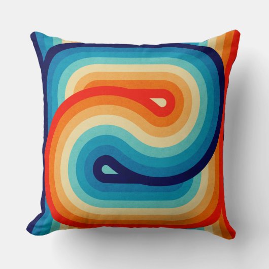 70s Double Wave クッション (正面)
