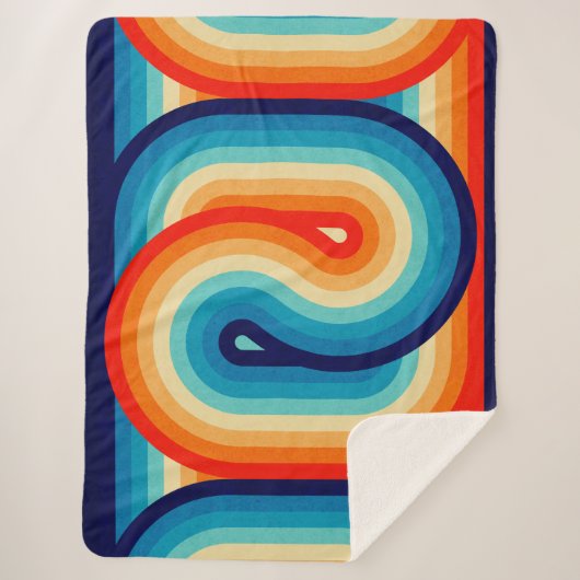 70s Double Wave シェルパブランケット (正面)