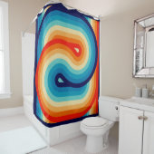 70s Double Wave シャワーカーテン (インサイチュ)