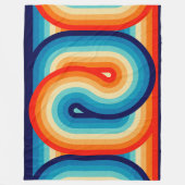 70s Double Wave フリースブランケット (正面)