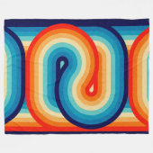 70s Double Wave フリースブランケット (正面(横))