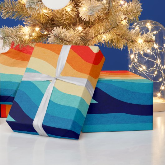 70s Double Wave ラッピングペーパー (クリスマス)