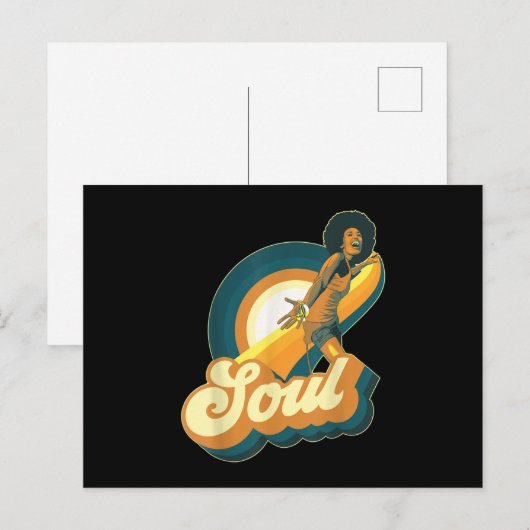 70s Funk Afro Disco Soul 案内ポストカード (正面/裏面)