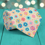 70s Granny Square Crochet Necktie ネクタイ<br><div class="desc">This unique necktie features a vibrant 70s-inspired design, crafted with intricate granny square crochet. It's a bold and stylish statement piece, perfect for adding a touch of retro charm and handmade artistry to any outfit. The warm, inviting colors and textured pattern make it a conversation starter, suitable for both casual...</div>
