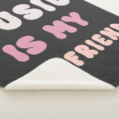 70s Groovyタイポグラフィ – 音楽は私のボーイフレンド シェルパブランケット (3/4)