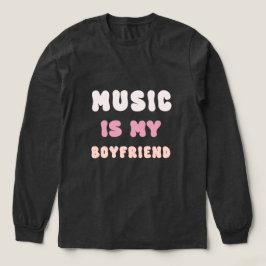 70s Groovyタイポグラフィ – 音楽は私のボーイフレンド トライブレンドTシャツ