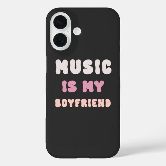 70s Groovyタイポグラフィ – 音楽は私のボーイフレンド Case-Mate iPhoneケース (裏面)