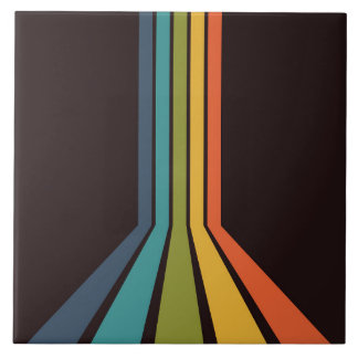 70s Groovyレトロパタカラフルーン タイル