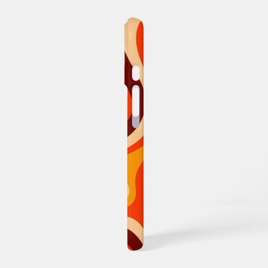 70s Groovy Wave Vibe iPhone 16ケース (左側面)