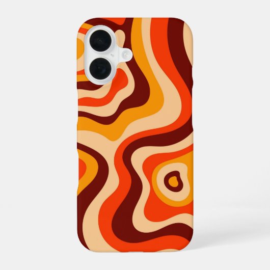 70s Groovy Wave Vibe iPhone 16ケース (裏面)