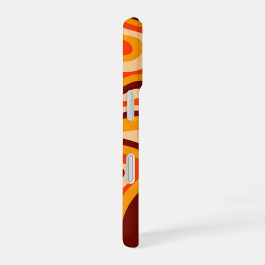 70s Groovy Wave Vibe iPhone 16ケース (右側面)