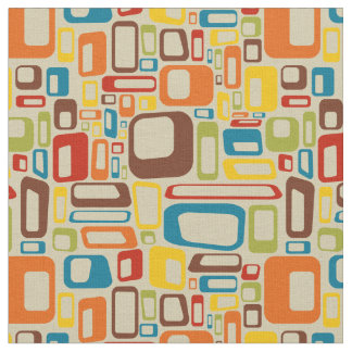 70s mod squares fabric ファブリック
