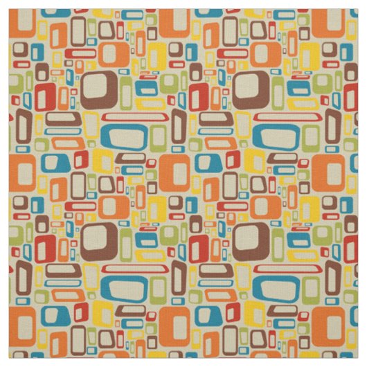 70s mod squares fabric ファブリック (見本)