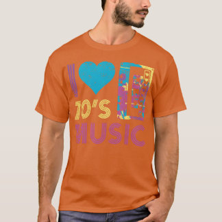 70's Music I love 70's Music Music Audio Cassette Tシャツ
