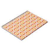 70s nostalgia notebook groovy optical pattern ノートブック (左側)