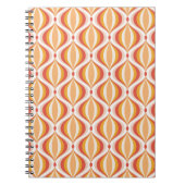 70s nostalgia notebook groovy optical pattern ノートブック (正面)