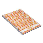 70s nostalgia notebook groovy optical pattern ノートブック (右側)