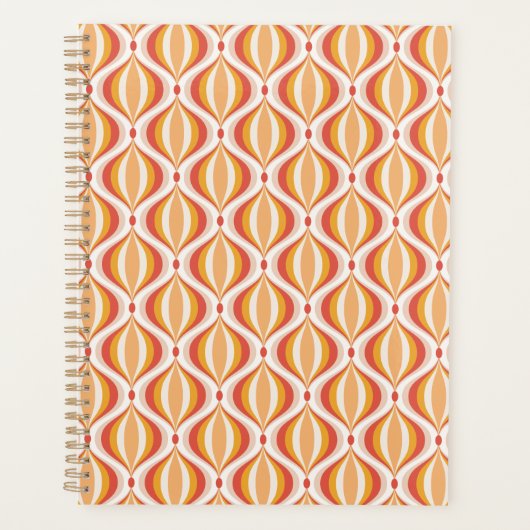 70s nostalgia planner groovy optical pattern プランナー手帳 (正面)