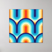 70s Rainbow Curves キャンバスプリント (正面)