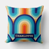 70s Rainbow Curves クッション (正面)
