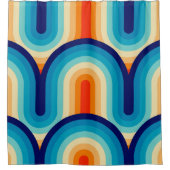 70s Rainbow Curves シャワーカーテン (正面)