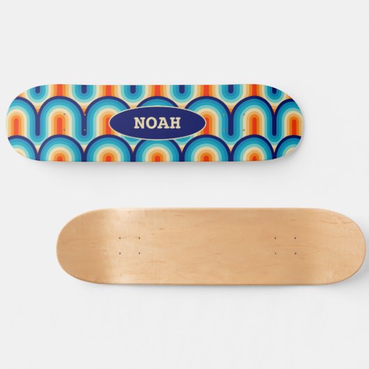 70s Rainbow Curves スケートボード (横)