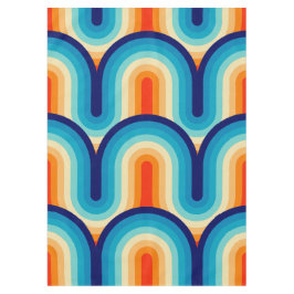 70s Rainbow Curves テーブルクロス